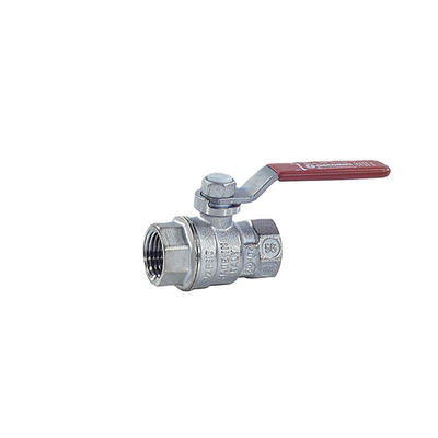 Кран шаровой латунь хром R850 Ду 80 Ру42 ВР полнопроходной рычаг красный Giacomini R850X030