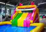 Надувная водная горка с бассейном «Карамелька», 10*6*4 м