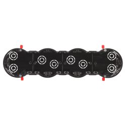 Коробка установочная ЭРА KUP-4-70-45 черная 4х местная 283х70х45мм для полых стен саморезы пластиковые лапки IP30