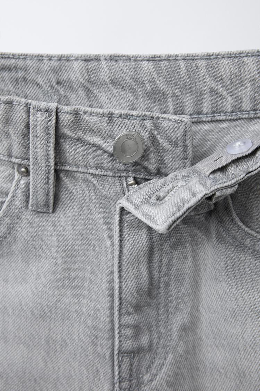 ZARA ДЖИНСЫ WIDE LEG СО ЗВЕЗДАМИ, СЕРЫЙ