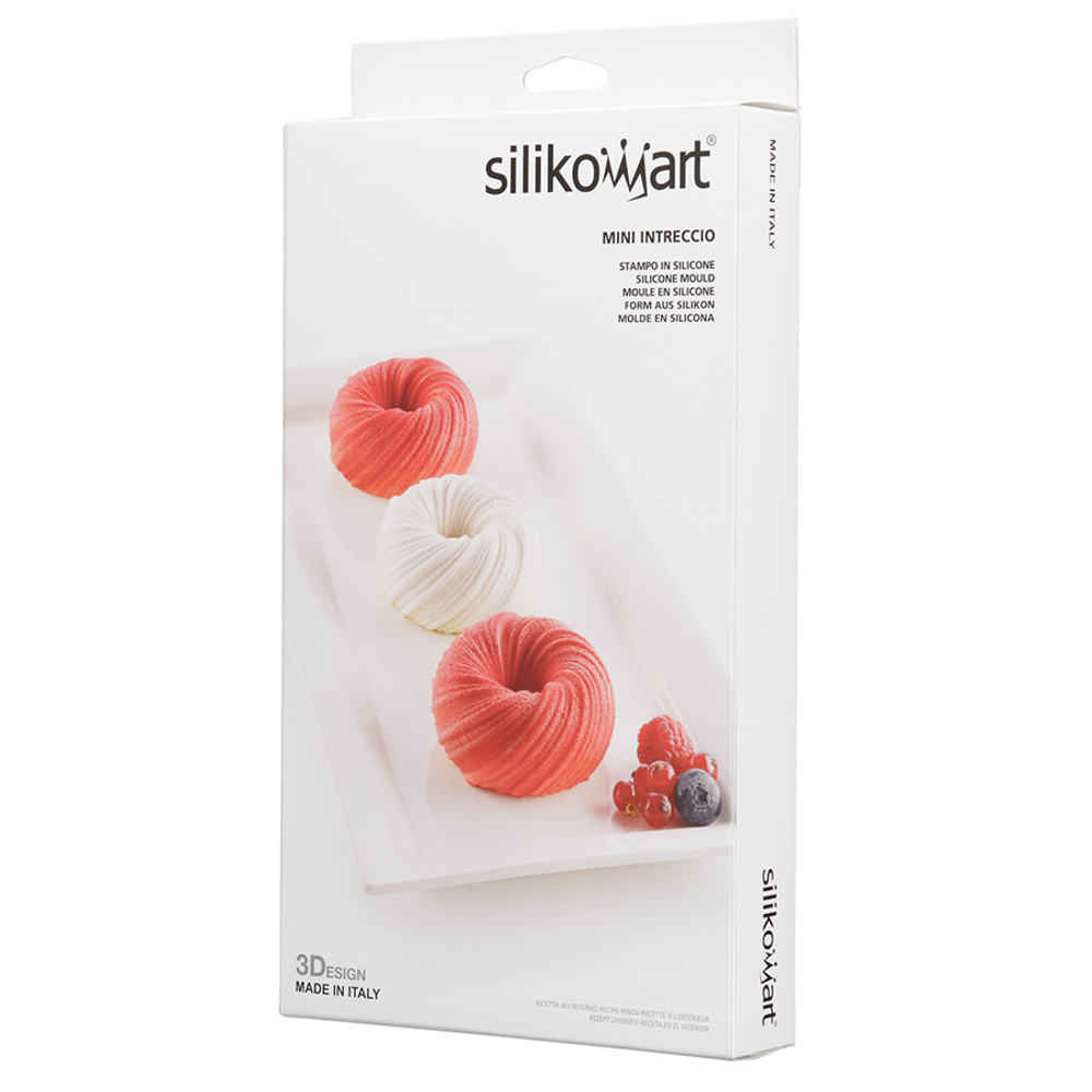 Форма для приготовления пирожных mini intreccio 18,2 х 33,7 см силиконовая