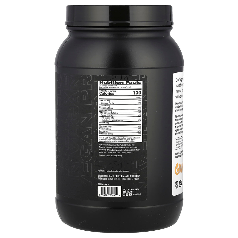 BPN, Vegan Protein, печенье с арахисовой пастой, 861 г (1 фунт 14,4 унции)