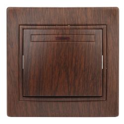 1-102-10 Intro Выключатель с подсветкой, 10А-250В, IP20, СУ, Plano, венге | Intro Plano