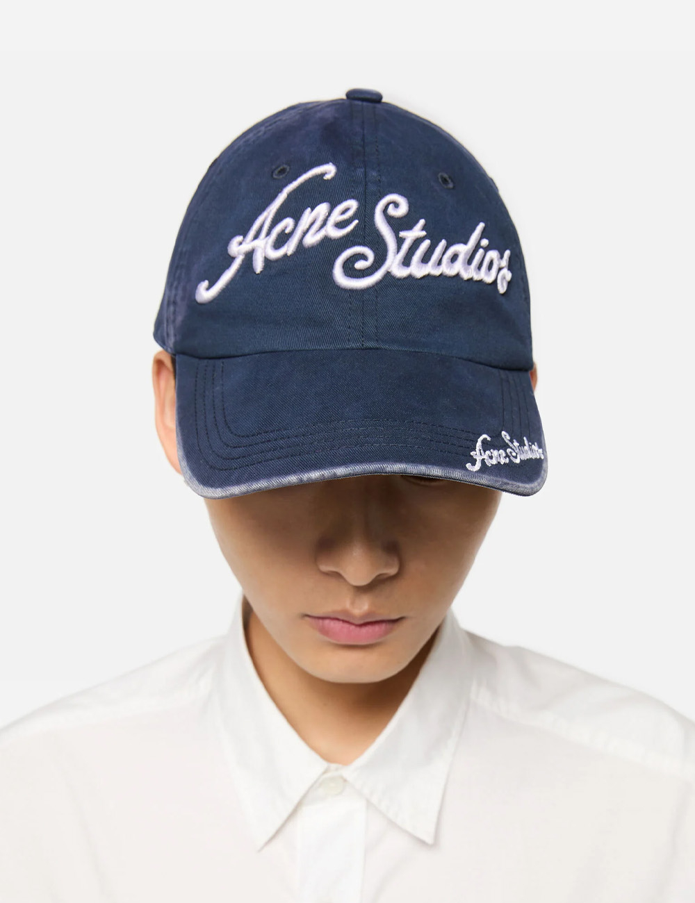Бейсболка Acne Studios Embroidered Logo "Deep blue"