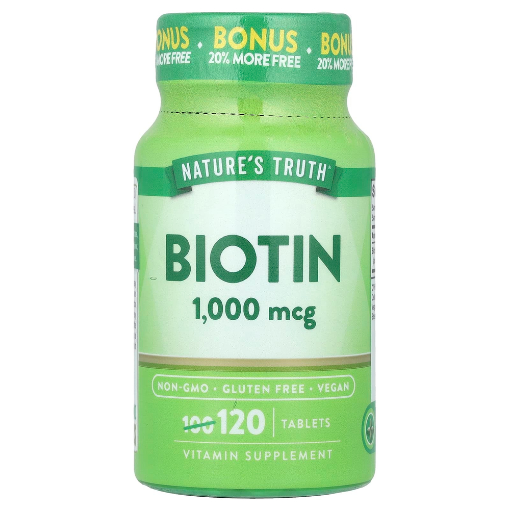 Nature's Truth, Биотин, 1000 мкг, 120 таблеток