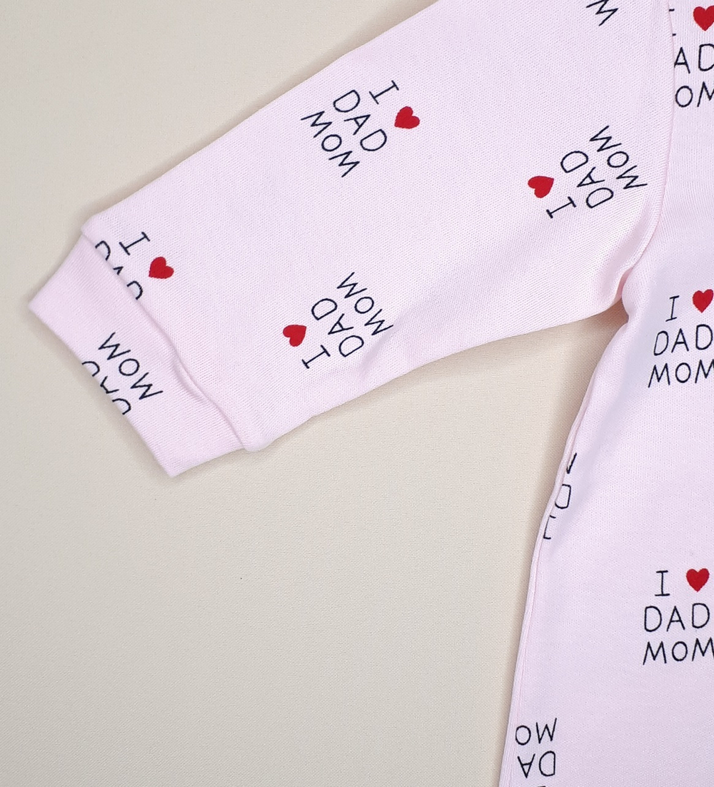 Комплект Люблю Папу и Маму (розовый)