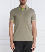 Поло Paul Curved BOSS GREEN - хаки(50469245)