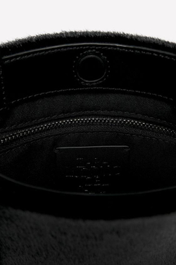 ZARA Х LUDOVIC DE SAINT SERNIN КОЖАНАЯ СУМКА С ШИПАМИ, ЧЕРНЫЙ