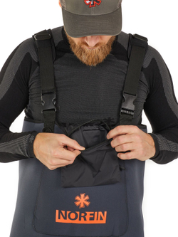 Полукомбинезон заброд. Norfin SHADOW NEOPRENE BOOTFOOT р.45-XL с сапогами резина