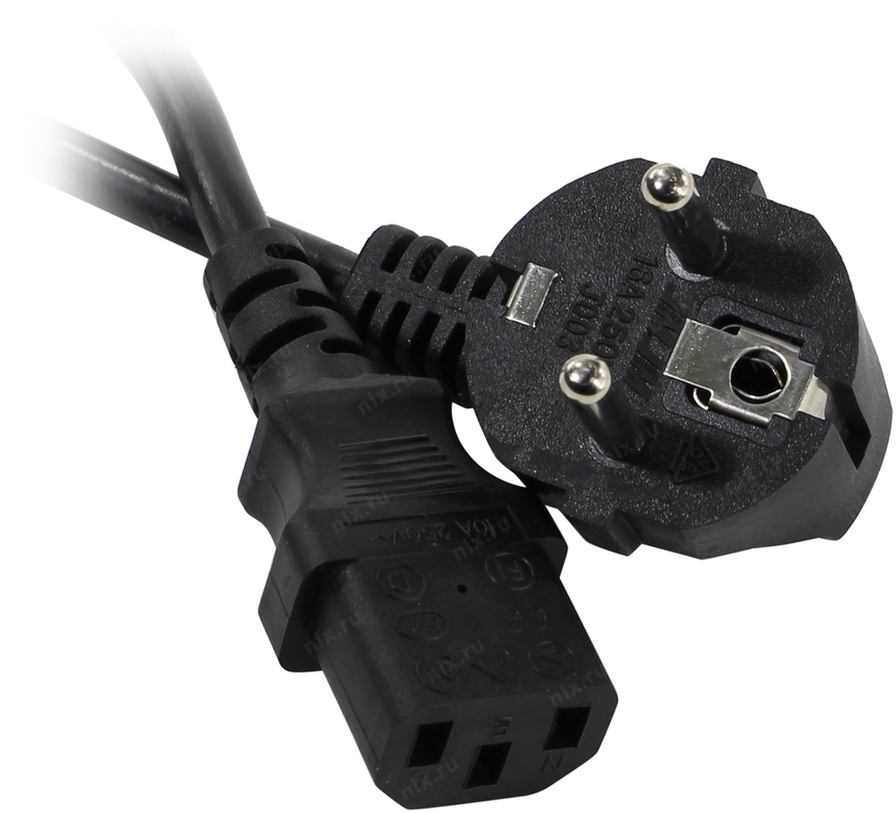 Cablexpert &lt;PC-186-VDE-3M&gt; Кабель компьютер - розетка 220V 3м Европейский стандарт, Г-образный