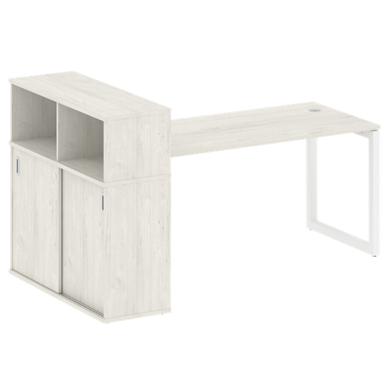 Метал Систем Куатро Стол письменный с шкафом-купе на О-образном м/к 50БО.РС-СШК-3.4 Т