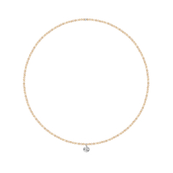 чокер из бежевого перламутра