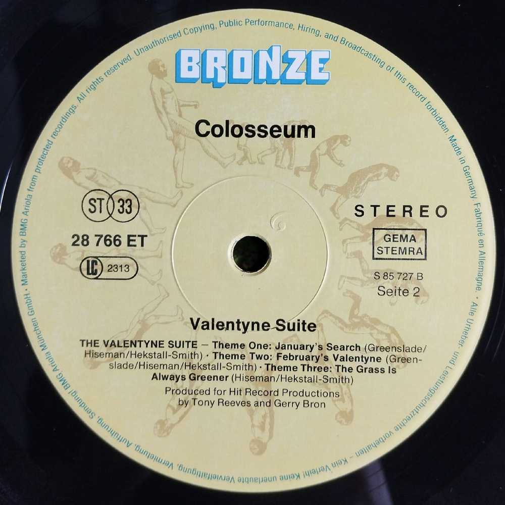 Винтажная виниловая пластинка LP Colosseum Valentyne Suite (Germany 1980)