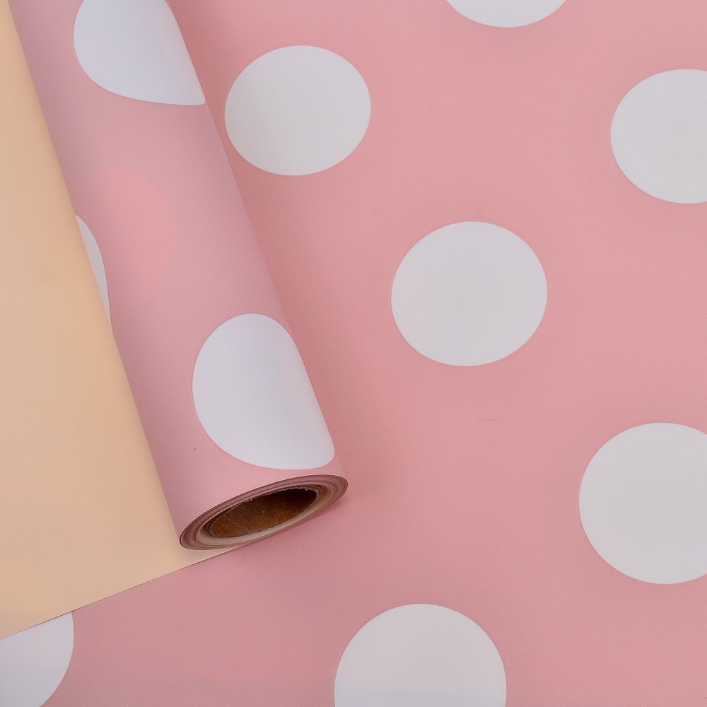 Пленка Царь горох 58*10м БЛЕДНО-РОЗОВЫЙ/БЕЖЕВЫЙ