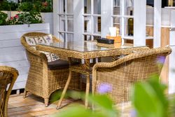 "Равенна" плетеное кресло из искусственного ротанга, цвет соломенный