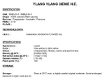 YLANG YLANG 3 100% P&N EO / ИЛАНГ-ИЛАНГ 3 100% P&N EO CAS 8006-81-3 ; 83863-30-3