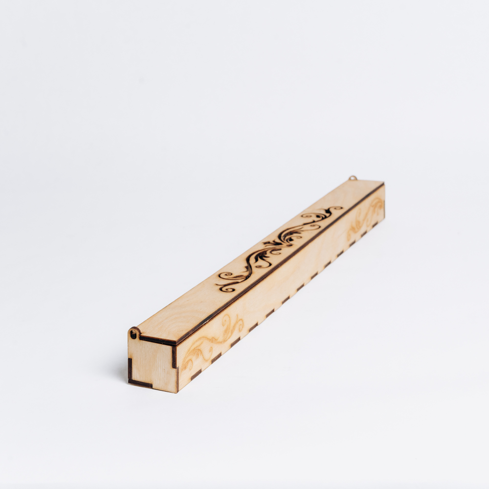 Деревянный  подарочный короб для указки 400 мм. PK7