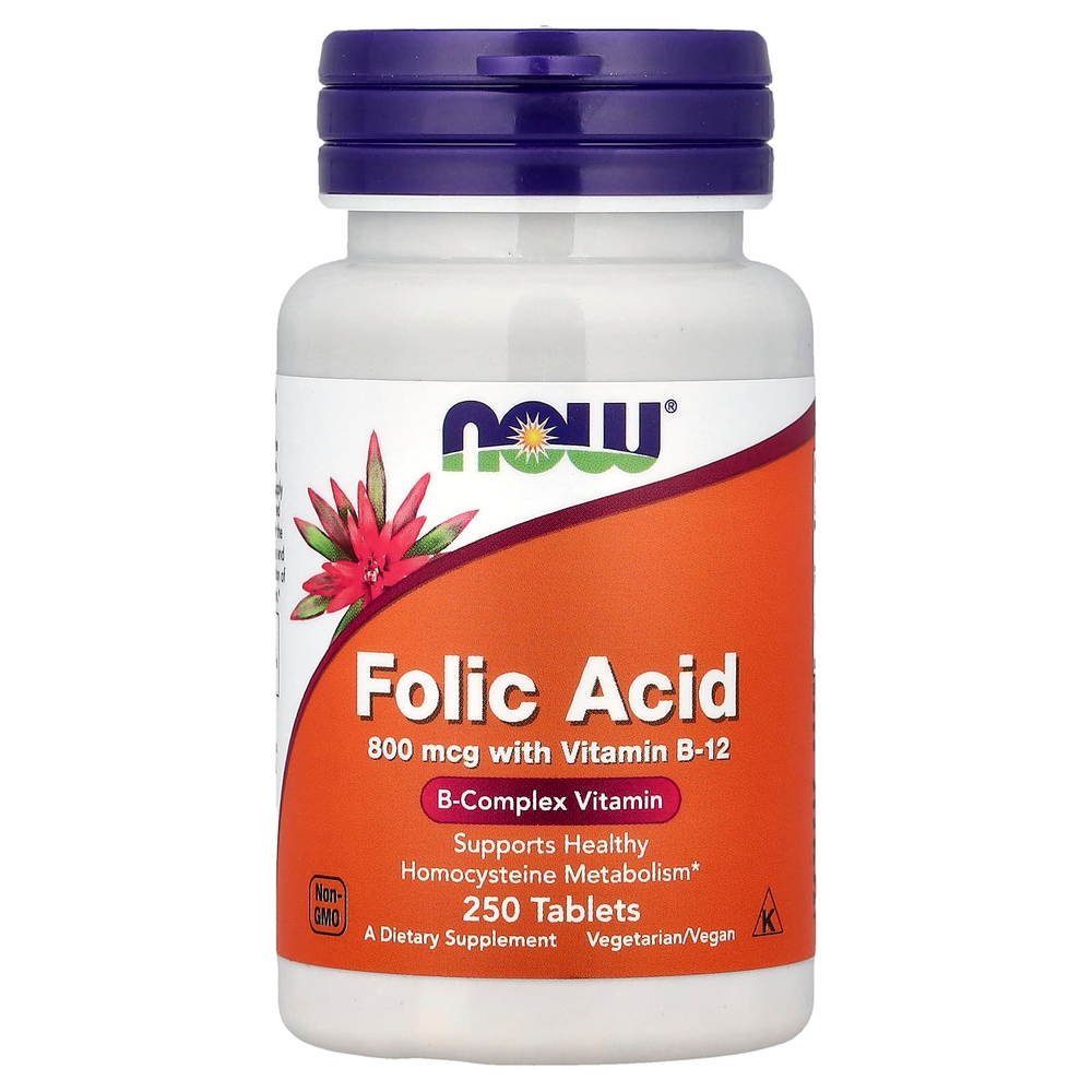 NOW Foods, фолиевая кислота, 250 таблеток