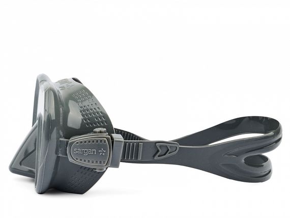 Набор маска+трубка в сумке Sargan Сталкер-Н серый/черный