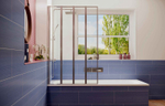 Шторка для ванны Ambassador Bath Screens 16041111L (100х140) хром,стекло прозрачное,складная,1 место