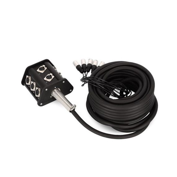 Adam Hall K 8 C 15 P - мультикор со стейдж-боксом, 8 x XLR возврат, 8 x 0.314 мм2, 15 м