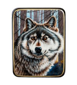 Народные промыслы ШК-55/116 Шкатулка «Волк» исп. Лидяева