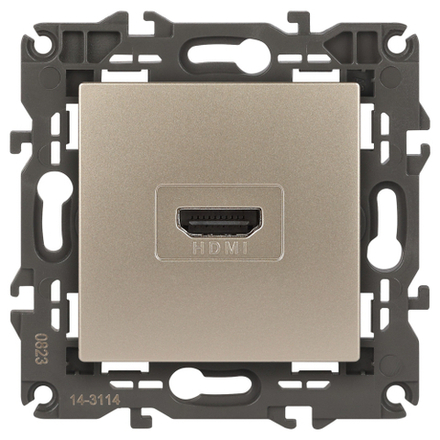 Розетка ЭРА Elegance 14-3114-04 HDMI IP20 шампань