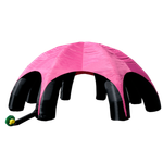 Надувной тент "Чёрно-розовый" 8*8*3 м, опоры из ПВХ, крыша из нейлона