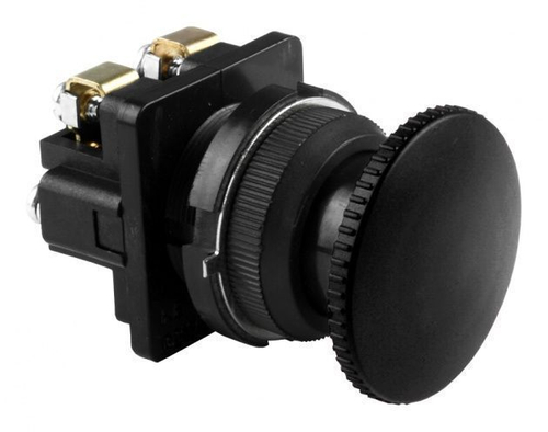 Выключатель кнопочный КЕ021/1 черный гриб 2з