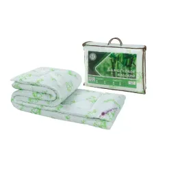 Одеяло всесезонное евро 200х215 "Бамбук",  глосс-сатин