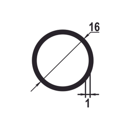 Труба круглая Лука 16*1 ТКр 05.2000.501л серебро