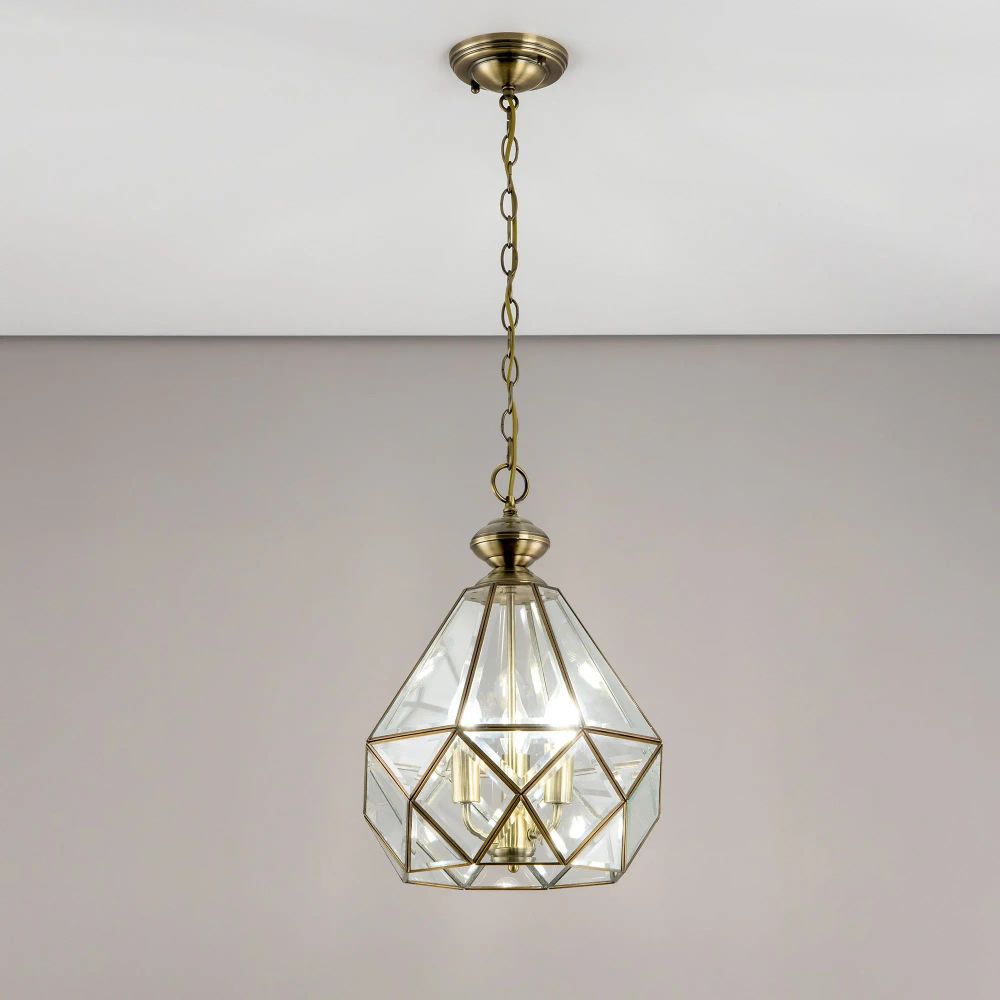 Citilux Витра-1 CL442130 Люстра подвесная витражная Бронза