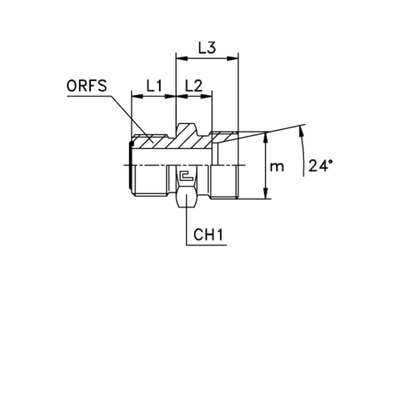 Адаптер AS DL20 ORFS 13/16 - 26x1.5