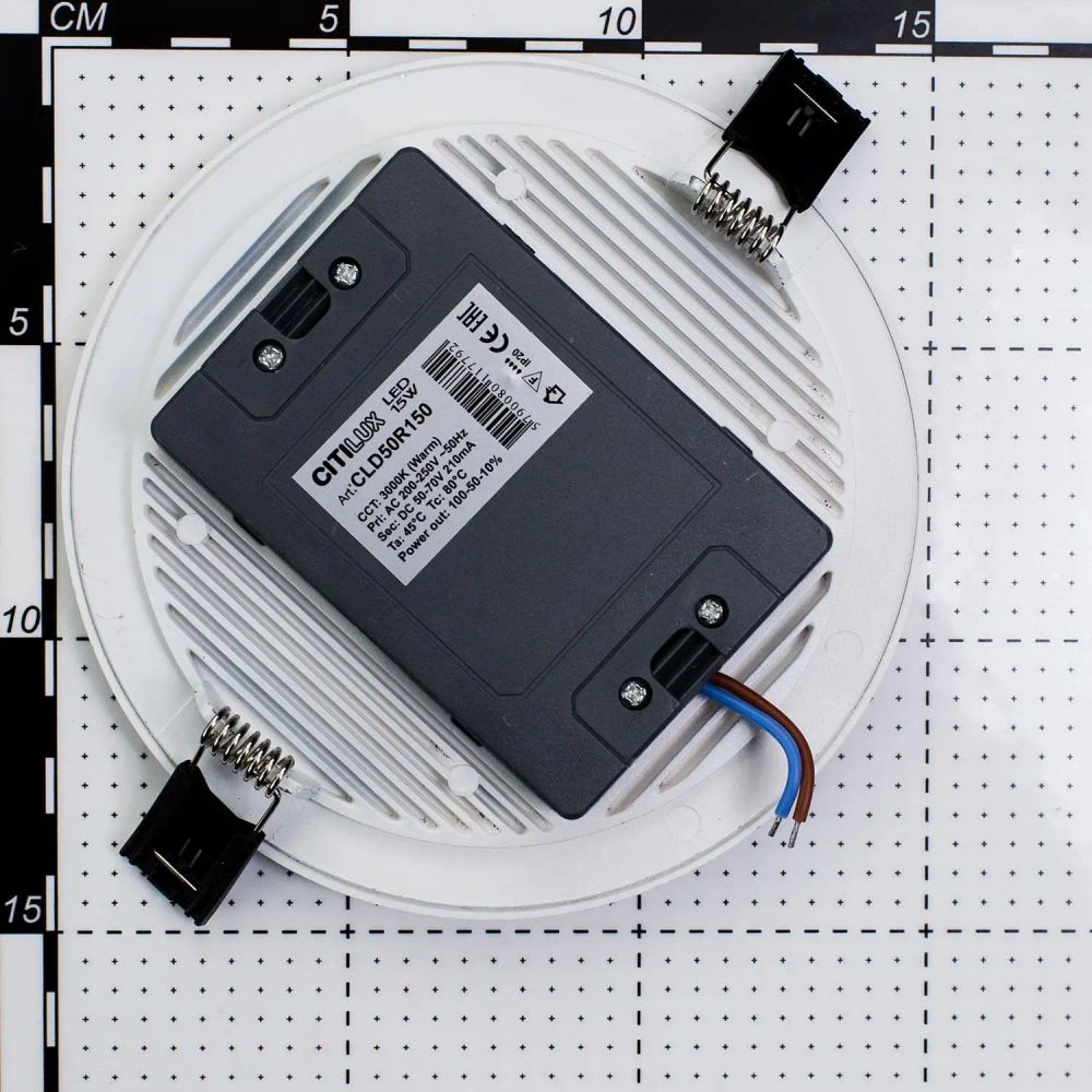 Citilux Омега CLD50R150 LED Встраиваемый светильник с диммером Белый