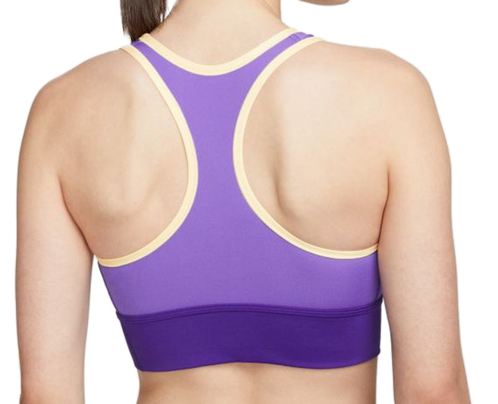 Теннисный бюстгальтер Nike Dri-Fit Swoosh Long Line W - psychic purple/electro purple/melon tint