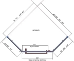 Душевой уголок RGW Hotel HO-084B 350608499-34 90x90 стекло тонированное/профиль черный