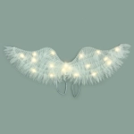Крылья карнавальные «Яркий полёт» 63*21 см, Белый с т.белой подсветкой