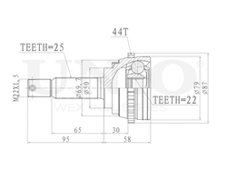 ШРУС внешний UNIO CVJ-20042