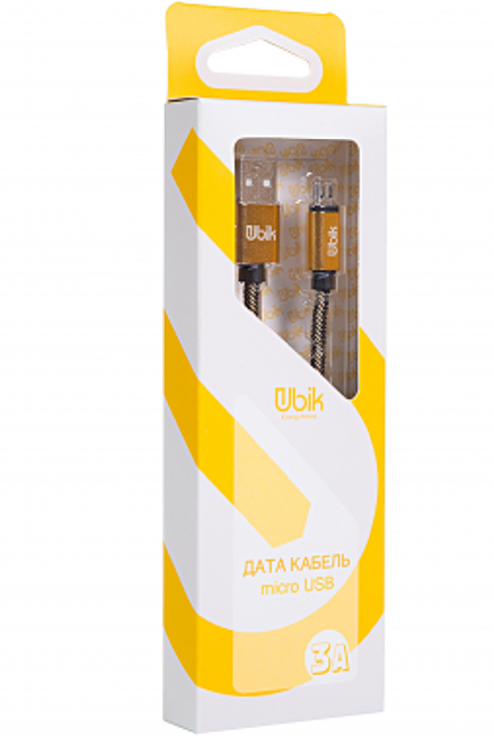 Кабель 1m USB/Micro 3A UM01G Ubik gold
