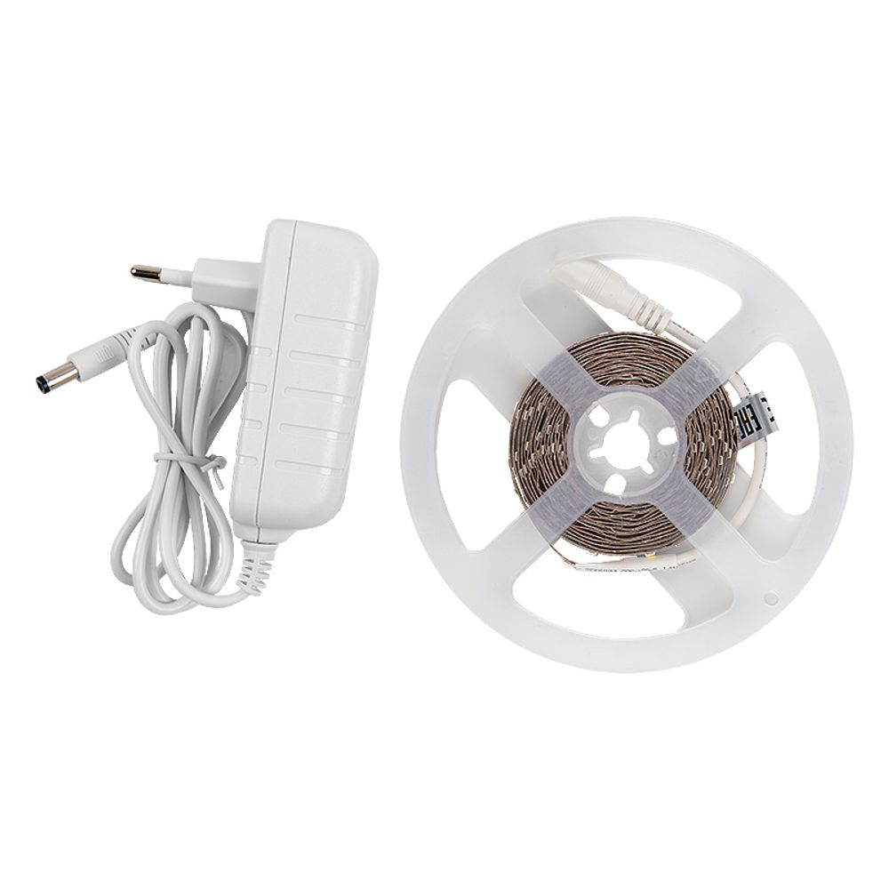 Лента светодиодная GLS-2835-60-4.8-12-IP20-PRO-6-3-KIT готовый комплект 3м с адаптером