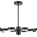 8117/12 COMFI LN26 235 черный, металл Люстра LED GX53 12*7W 220V TORINA