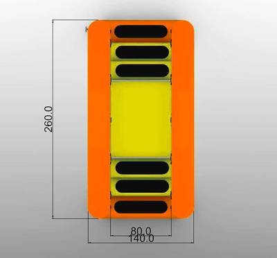 Надувная мини-лестница для бассейна из ПВХ, оранжевый, 2,6*1,4*2,4 м