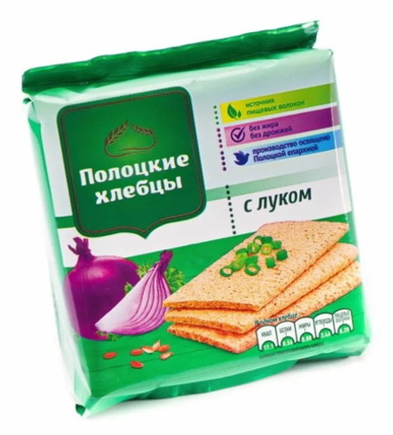 Хлебцы "Полоцкие" с луком 80г. Витебскхлебпром