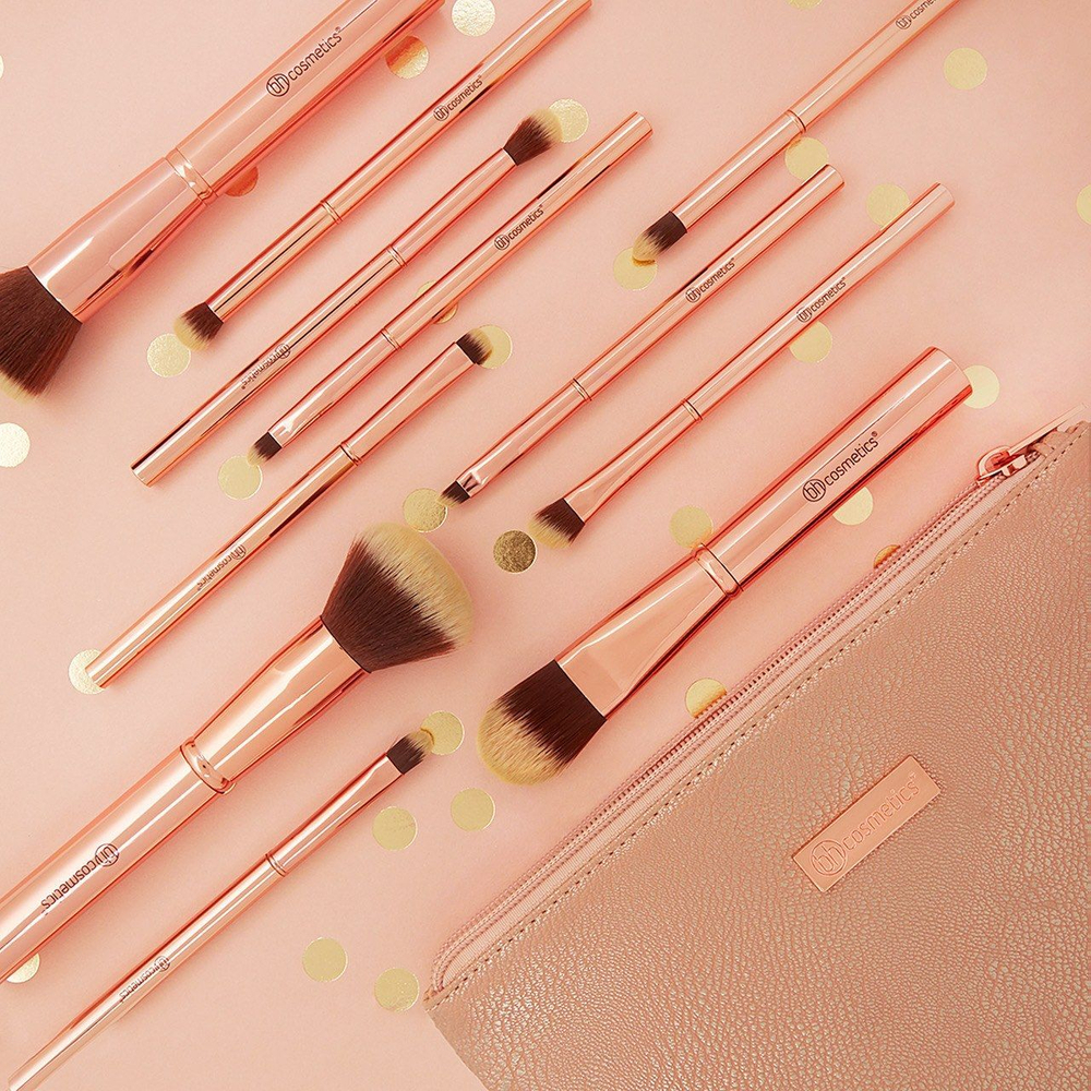 BH Cosmetics Metal Rose 11 Piece Brush Set