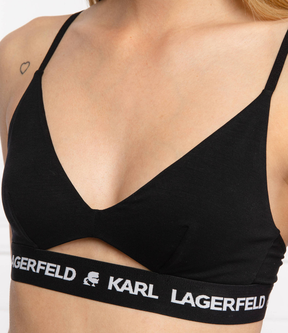 бюстгальтер peephole logo Karl Lagerfeld - черный(211W2101)