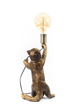 Настольная лампа Кот Эдисон Бронза