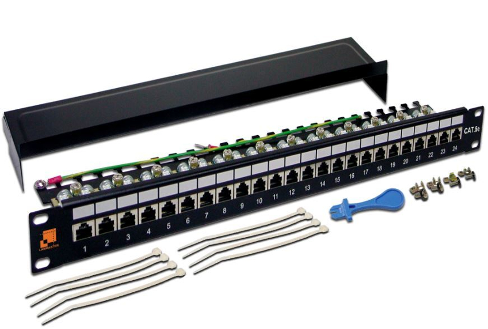 Патч-панель 19", 24xRJ45, FTP, Кат. 5е Lanmaster LAN-PPL24S5E