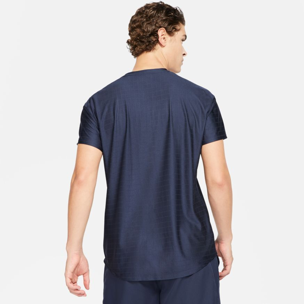 Мужская теннисная футболка Nike Court Breathe Advantage Top - obsidian/odsidian/white