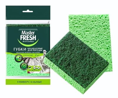 Губка целлюлозная 2шт Master FRESH