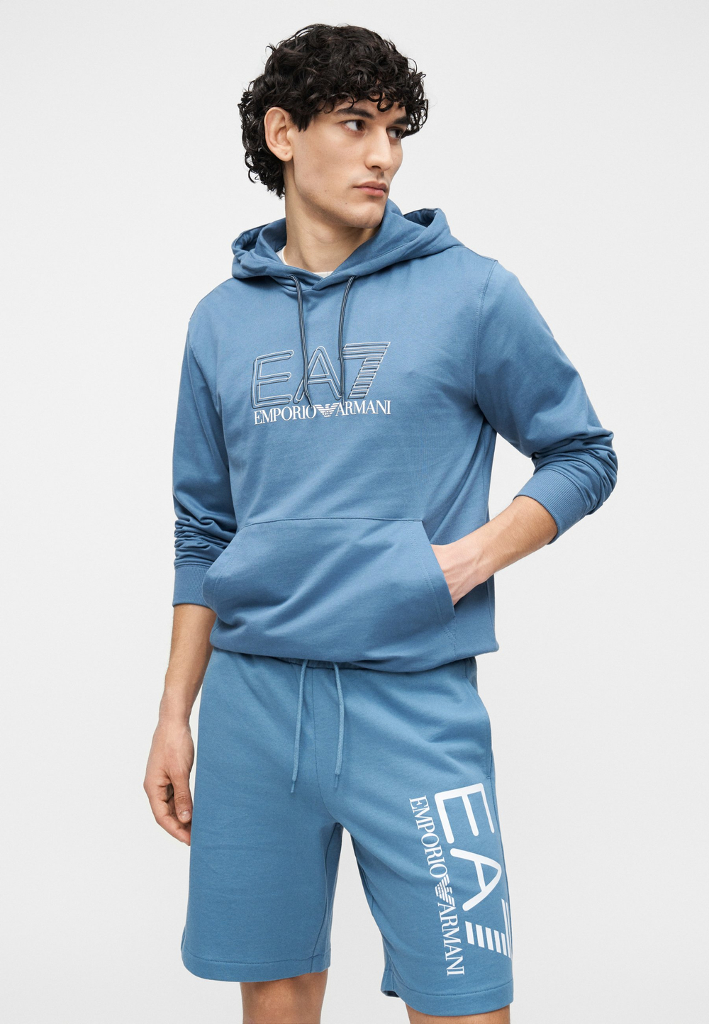 EA7 Emporio Armani UNISEX - Толстовка с капюшоном - Синий
